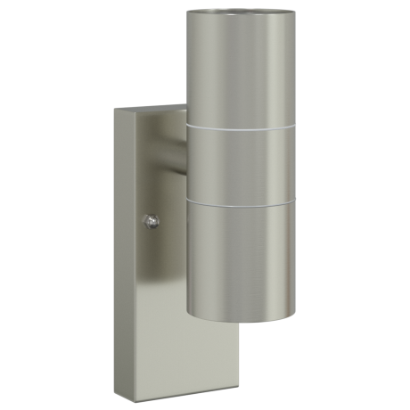 vidaXL Buitenverlichting voor de deur 2 stuks Zilver RVS IP44 afbeelding3 - 1