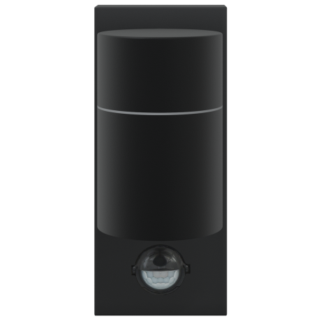 vidaXL Buitenwandlamp met Sensor Zwart RVS IP44 afbeelding3 - 1