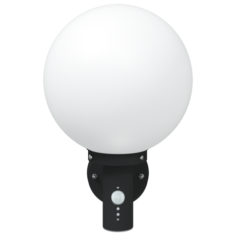 vidaXL Buitenwandlamp met Sensor Zwart RVS IP44 afbeelding3 - 1
