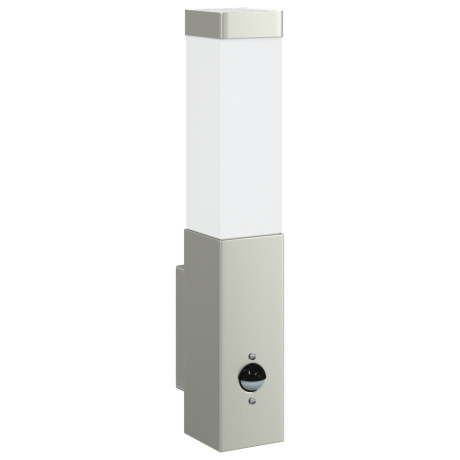 vidaXL Buitenwandlampen met Sensor 2 stuks Zilver RVS IP44 afbeelding3 - 1