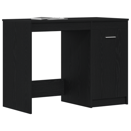 vidaXL Bureau 100x50x76 cm bewerkt hout zwart eikenkleurig afbeelding3 - 1