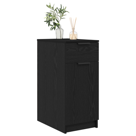 vidaXL Bureau Kast in Zwart Eiken - 33x50x75 cm - Gemaakt van Engineered Hout afbeelding3 - 1