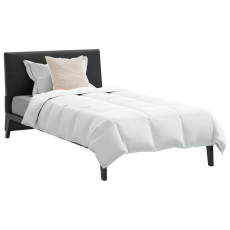 vidaXL Dekbed Anders met kussen 2 pcs Wit 135 x 200 cm Dons afbeelding3 - 1