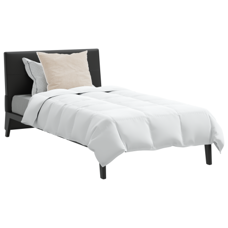 vidaXL Dekbed Anders met kussen 2 pcs Wit 135 x 200 cm Dons afbeelding3 - 1