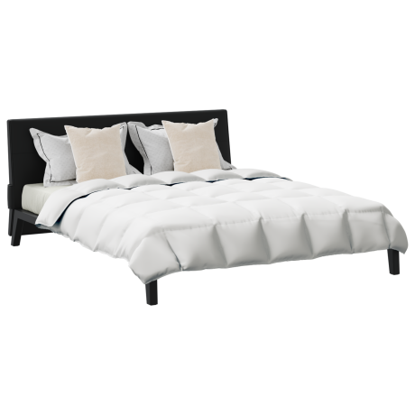 vidaXL Dekbed Set met kussen 3 pcs Wit Donsveertjes afbeelding3 - 1