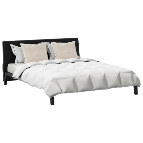 vidaXL Dekbed Anders met kussen 3 pcs Wit 240 x 220 cm Dons afbeelding3 - 1