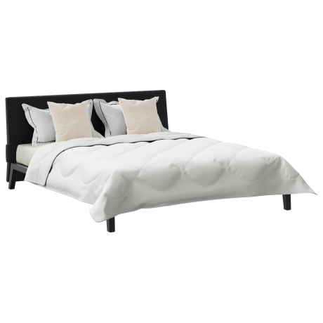 vidaXL Dekbed Anders met kussen 3 pcs Wit 240 x 220 cm Microfibre afbeelding3 - 1