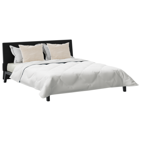vidaXL Dekbed met Kussens 3 pcs Wit Microfiber en Dons Feather afbeelding3 - 1