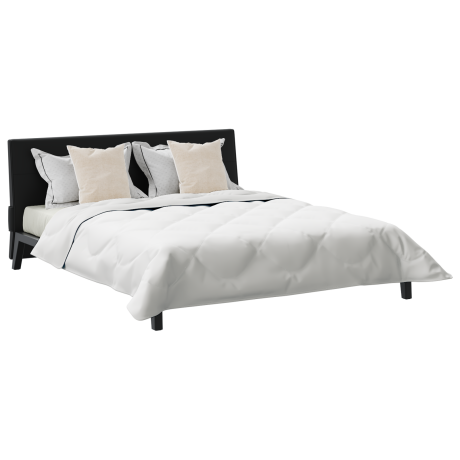 vidaXL Dekbed met Kussens 3 pcs Wit Microfiber en Dons Feather afbeelding3 - 1