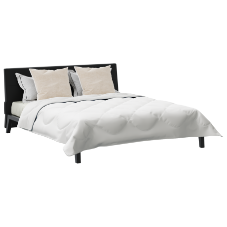 vidaXL Dekbed Anders met kussen 3 pcs Wit 240 x 260 cm Microfibre afbeelding3 - 1