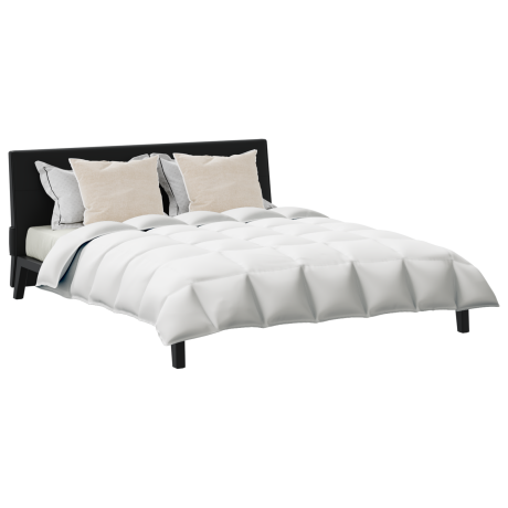 vidaXL Dekbed Anders met kussen 3 pcs Wit 260 x 220 cm Dons afbeelding3 - 1