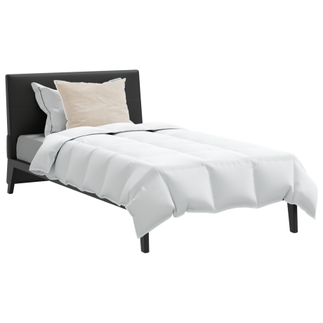 vidaXL Dekbed met kussen 2 pcs Wit 135 x 200 cm Dons afbeelding3 - 1
