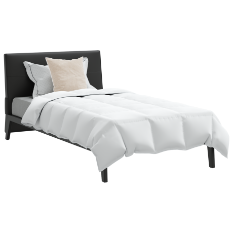 vidaXL Dekbed met kussen 2 pcs Wit 135 x 200 cm Dons afbeelding3 - 1