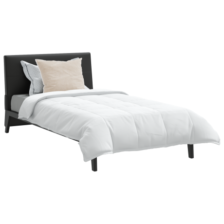 vidaXL Dekbed met kussen 2 pcs Wit 135 x 220 cm Dons afbeelding3 - 1