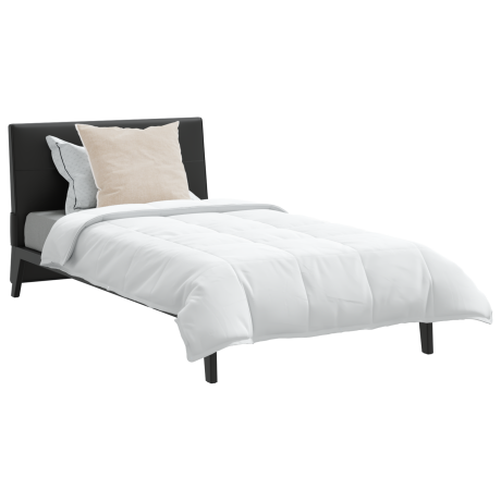 vidaXL Dekbed met kussen 2 pcs Wit 135 x 220 cm Dons afbeelding3 - 1