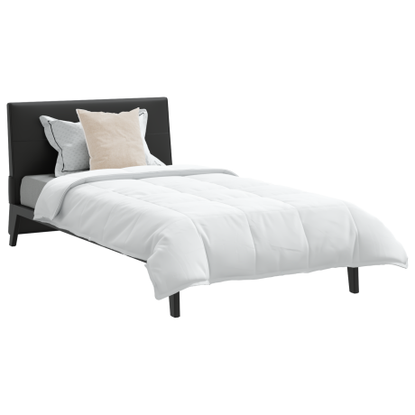 vidaXL Dekbed met kussen 2 pcs Wit 135 x 220 cm Dons afbeelding3 - 1