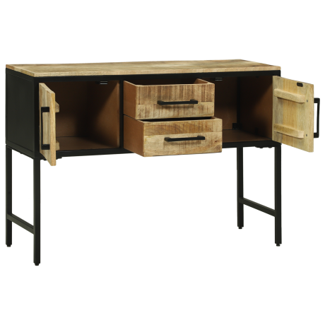 vidaXL Dressoir 100x35x70 cm massief ruw mangohout afbeelding3 - 1