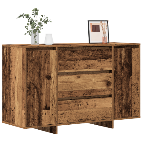 vidaXL Dressoir met lade Oudhout 120 x 41 x 75 cm Bewerkt hout afbeelding3 - 1