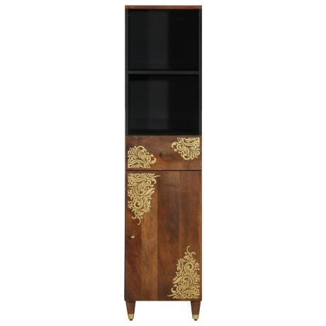 vidaXL Badkamerkast Honingbruin 38 x 33 x 160 cm Massief Mango Hout afbeelding3 - 1