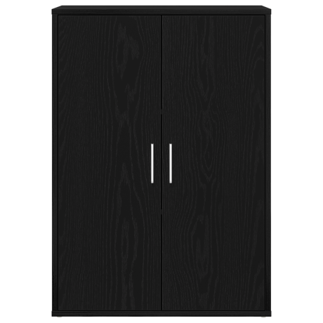 vidaXL Dressoir Zwart Eiken 60 x 31 x 84 cm Bewerkt hout afbeelding3 - 1