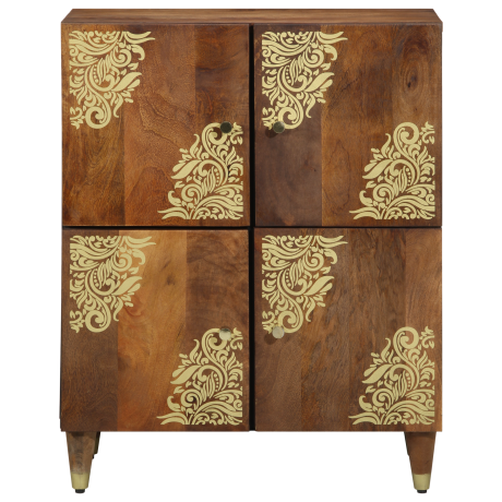 vidaXL Dressoir met plank Bruin 60 x 33 x 75 cm Massief Mango Hout afbeelding3 - 1