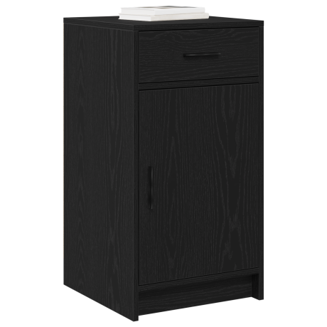 vidaXL Dressoir Zwart Eiken 40x41x75 cm Geengineerd Hout afbeelding3 - 1