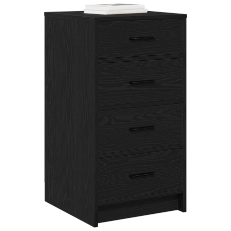 vidaXL Dressoir Zwart Eiken 40x41x75 cm Kunststof Hout afbeelding3 - 1
