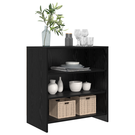 vidaXL Dressoir Zwart Eiken 70x41x75 cm Bewerkt Hout afbeelding3 - 1