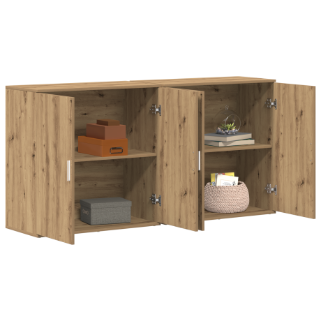 vidaXL Dressoirs 2 stuks Artisan Eiken 79x38x80 cm Engineered Wood afbeelding3 - 1