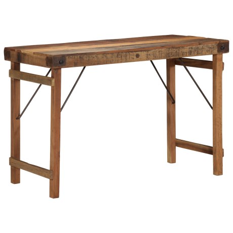 vidaXL Eettafel 110x55x76 cm massief gerecycled hout afbeelding3 - 1