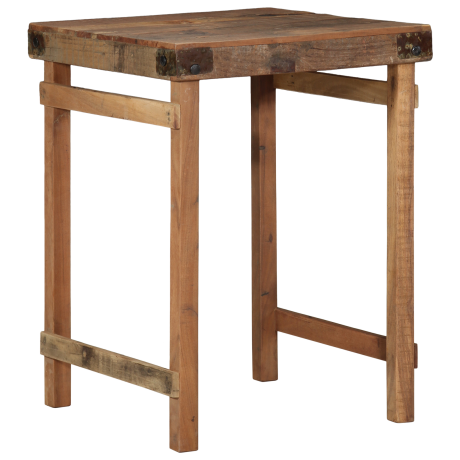 vidaXL Eettafel 55x60x76 cm massief gerecycled hout afbeelding3 - 1