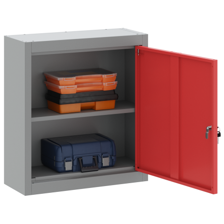 vidaXL Gereedschapskast wandgemonteerd 50x20x55 cm staal rood afbeelding3 - 1