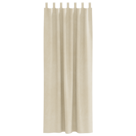 vidaXL Verduisterende gordijnen 2 pcs Crème 140 x 225 cm Fluweel afbeelding3 - 1