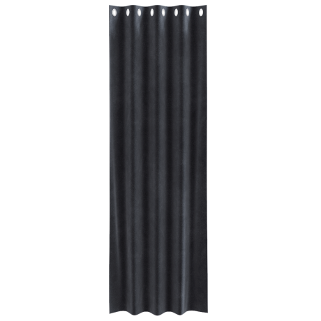vidaXL Verduisterende gordijnen 2 pcs Donkergrijs 140 x 260 cm Fluweel afbeelding3 - 1