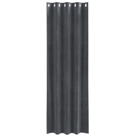 vidaXL Verduisterende gordijnen 2 pcs Lichtgrijs 140 x 245 cm Fluweel afbeelding3 - 1
