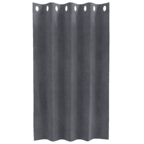 vidaXL Gordijnen 2 st verduisterend met ringen fluweel superlichtgrijs afbeelding3 - 1