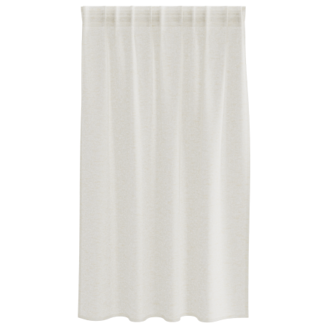 vidaXL Voile Gordijn met gordijnen 2 pcs Crème 140 x 140 cm Polyester afbeelding3 - 1