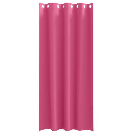 vidaXL Gordijnen met gordijnen 2 pcs Felroze 245 x 140 cm Polyester afbeelding3 - 1