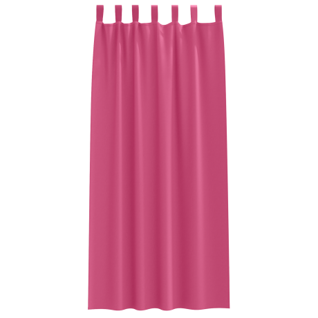 vidaXL Gordijnen met gordijnen 2 pcs Felroze 260 x 140 cm Polyester afbeelding3 - 1