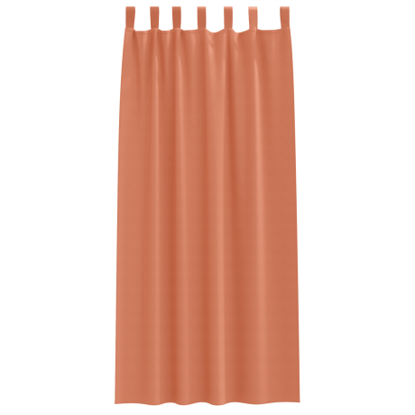 vidaXL Gordijnen met gordijnen 2 pcs Terracotta 260 x 140 cm Polyester afbeelding3 - 1