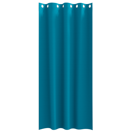 vidaXL Gordijnen met gordijnen 2 pcs Turquoise 245 x 140 cm Polyester afbeelding3 - 1