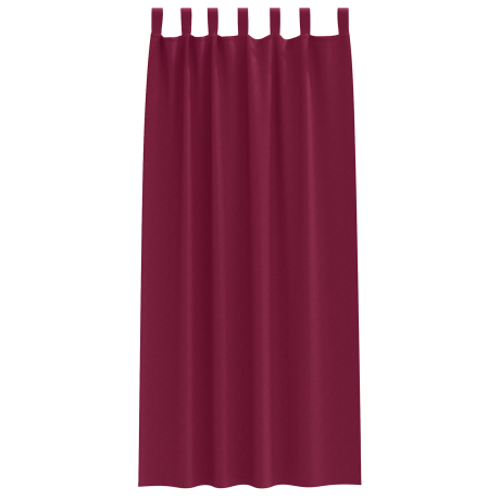 vidaXL Gordijnen met gordijnen 2 pcs Wijnrood 260 x 140 cm Polyester afbeelding3 - 1