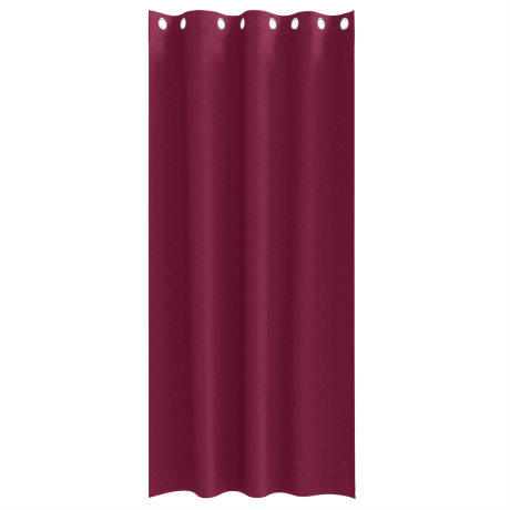 vidaXL Gordijnen met gordijnen 2 pcs Wijnrood 260 x 140 cm Polyester afbeelding3 - 1