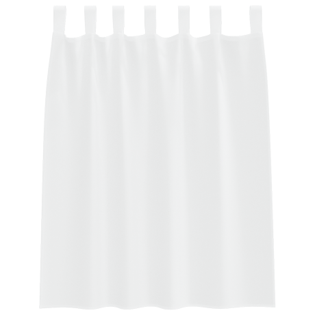 vidaXL Gordijnen met gordijnen 2 pcs Wit 140 x 140 cm Polyester afbeelding3 - 1