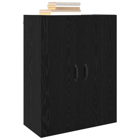 vidaXL Hangkast met plank Zwart eiken 69.5 x 34 x 90 cm Bewerkt hout afbeelding3 - 1