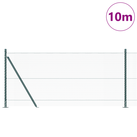 vidaXL Hexagon Tuinafscheiding Groen 1x10 m Staal afbeelding3 - 1