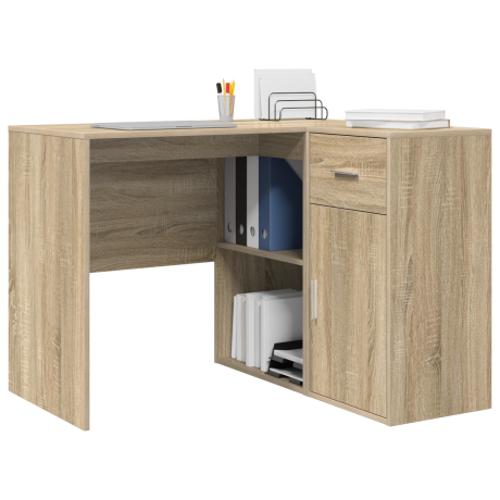 vidaXL Hoekbureau Sonoma Eiken 102x88x75 cm Geengineerd Hout afbeelding3 - 1