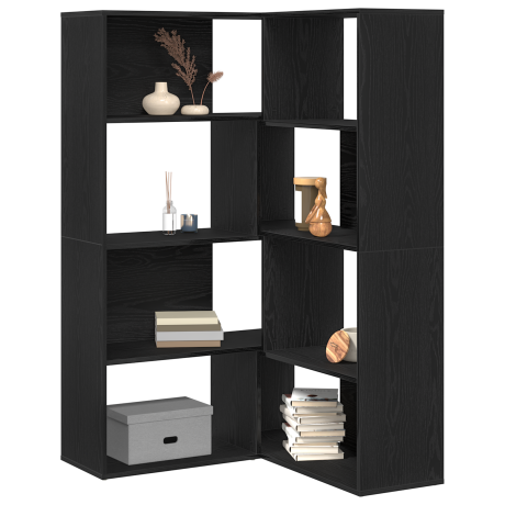 vidaXL Kledingkast 2 pcs Zwart Eiken 85 x 85 x 140 cm Bewerkt hout afbeelding3 - 1