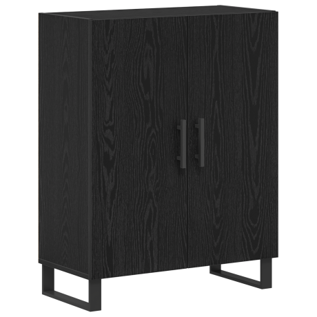 vidaXL Hoge Kast Zwart Eiken 69,5x34x180 cm Geengineerd Hout afbeelding3 - 1
