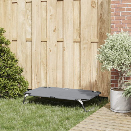 vidaXL Hondenbed Opvouwbaar Lichtgrijs Metalen frame, stofbed afbeelding3 - 1